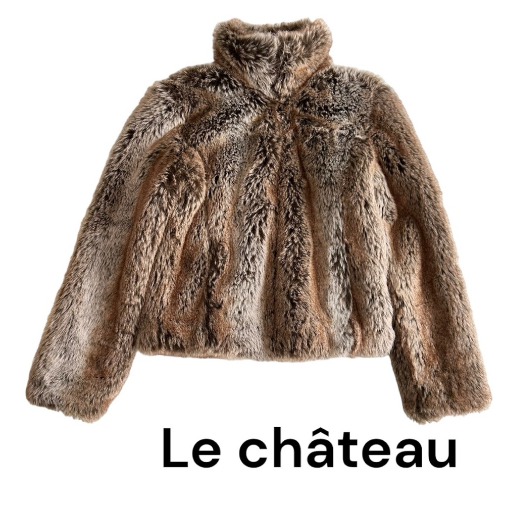 Le Chateau Brown Faux Fur Coat